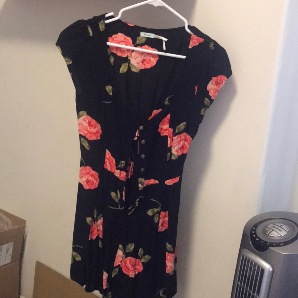 Urban Floral Button Up Corset Romper - Size Small